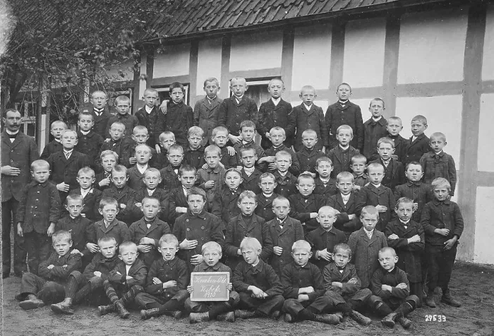 Framed Print : Class photo of a boy's class in 1910 Framed Print : Class photo of a boy's class in 1910