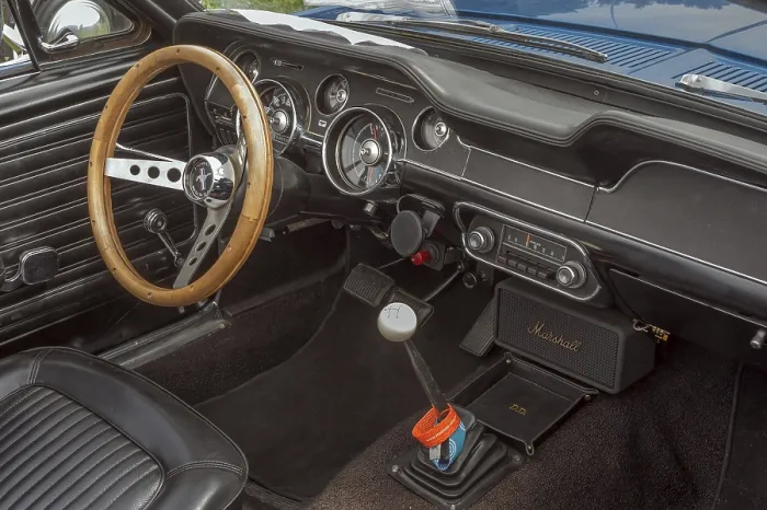 Framed Print : Classic car meeting, steering wheel and fittings