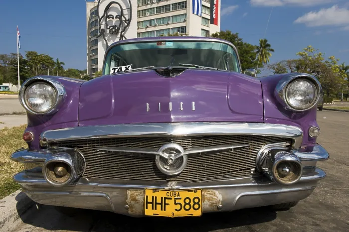 Framed Print : Classic car, Plaza de la Revolucion