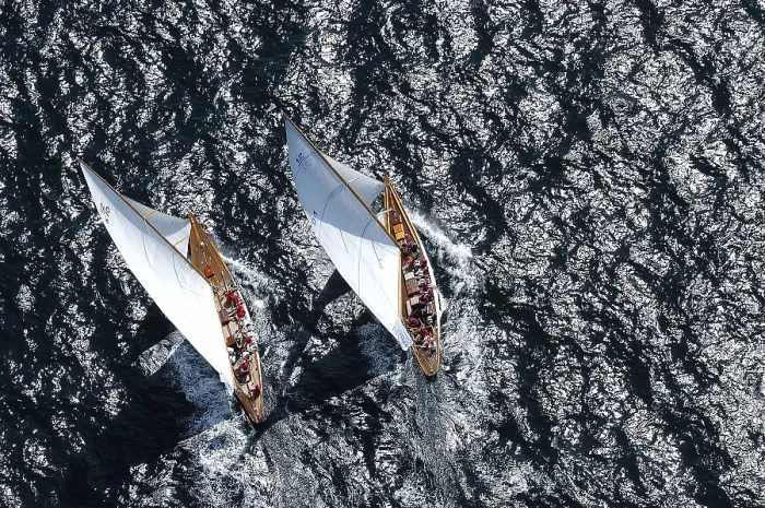 Framed Print : Classic yachts, Thea and Trevia