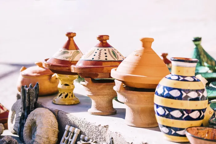 Framed Print : Clay pots market morocco Framed Print : Clay pots market morocco