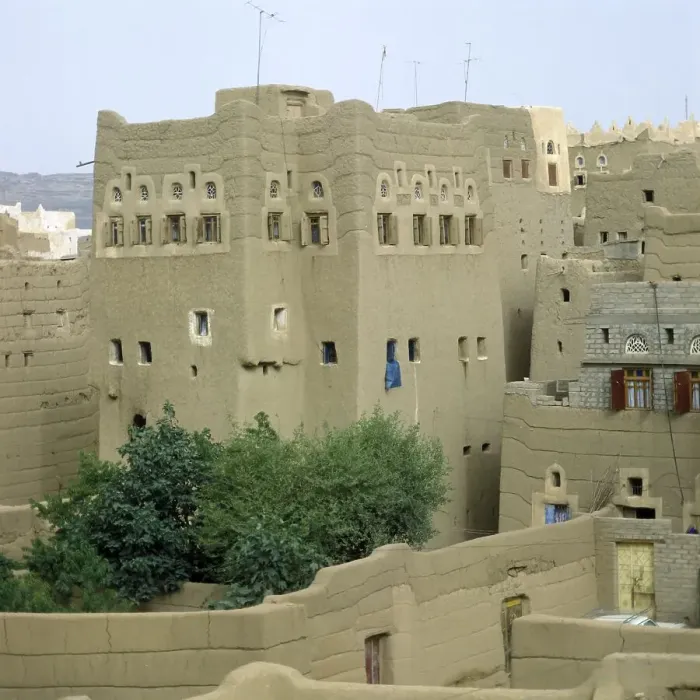 Framed Print : Clay tower blocks in Sada, Yemen, Asia