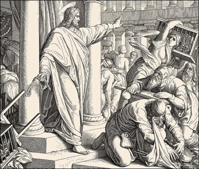 Framed Print : The cleansing of the Temple, New Testament