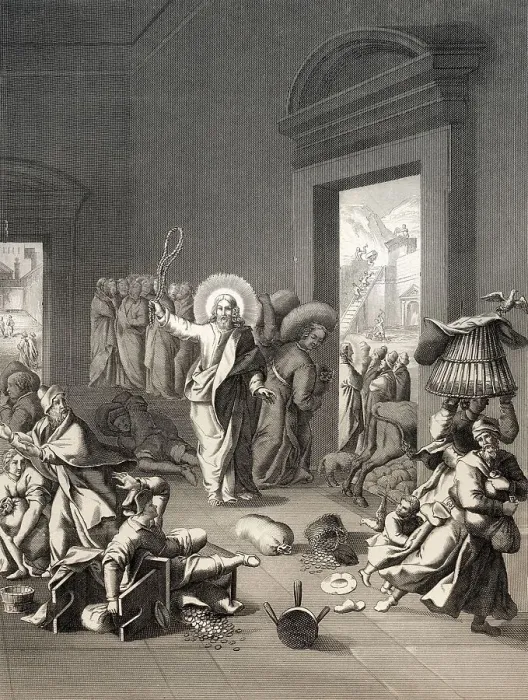 Framed Print : The cleansing of the Temple, New Testament