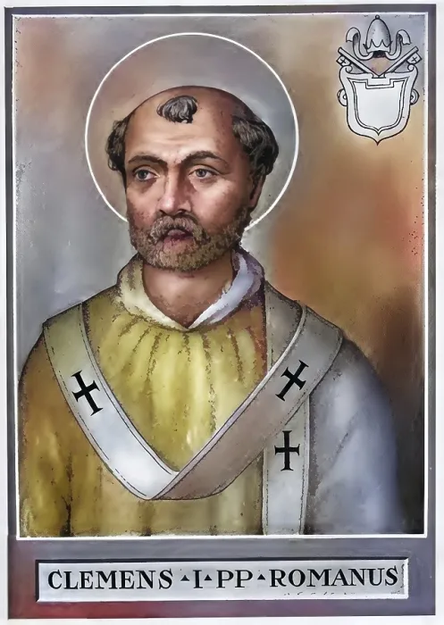 Framed Print : Clement I, also known as Clemens Romanus or Clement of Rome (born around 50 in Rome)