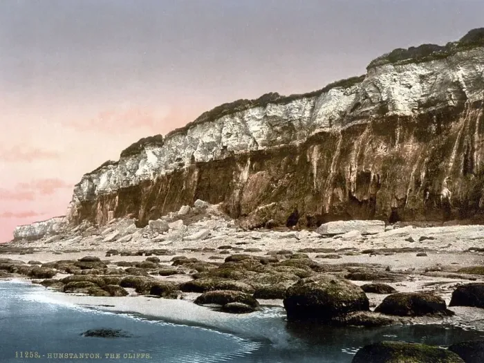 Framed Print : The cliffs, Klippen, Hunstanton