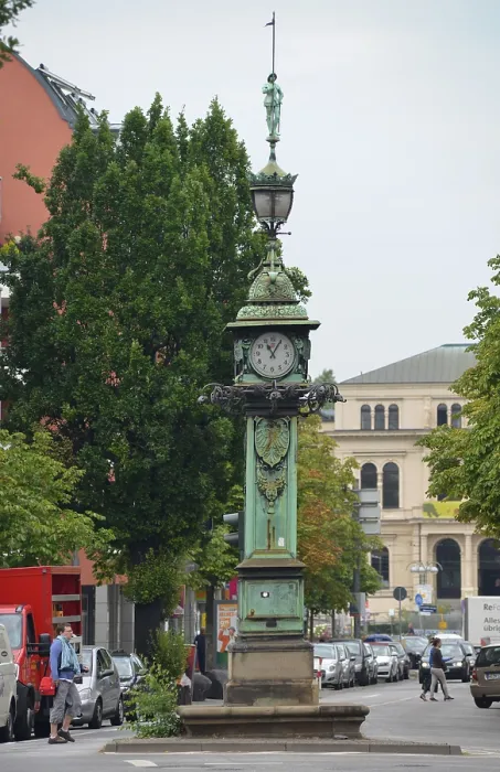 Framed Print : Clock Tower, Friedberger Anlage