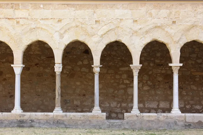 Framed Print : The cloister of the Cathedral of Cefalu Framed Print : The cloister of the Cathedral of Cefalu