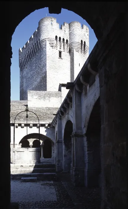 Framed Print : Cloister and donjon, St. Saint, Saint