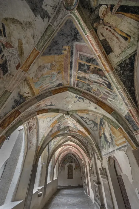 Framed Print : Cloister with frescoes from around 1370