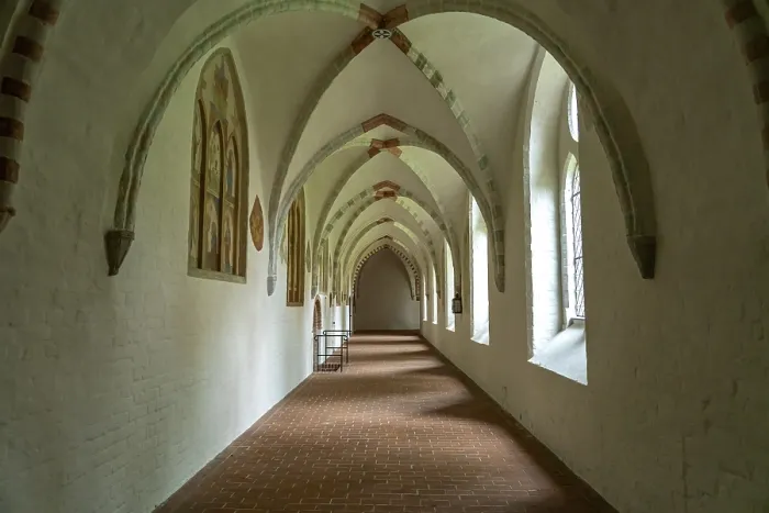 Framed Print : The cloister of Ratzeburg Cathedral Framed Print : The cloister of Ratzeburg Cathedral