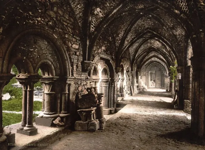 Framed Print : Cloister in St Bavo's Abbey