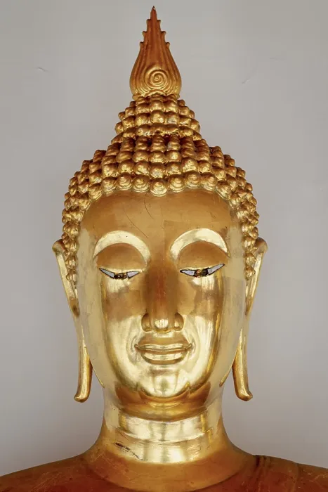 Framed Print : Close up of Buddhas head, Royal Grand Palace