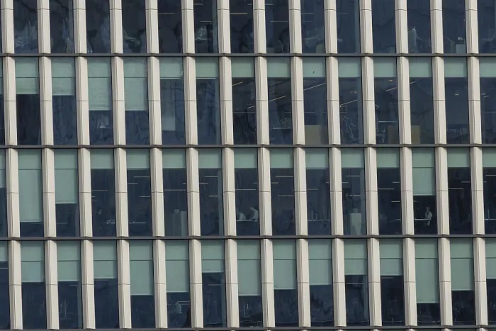 Framed Print : Close up of an office building