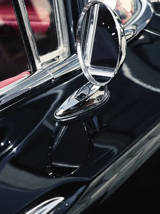 Framed Print : Close up of an old sideview mirror of a vintage car Framed Print : Close up of an old sideview mirror of a vintage car