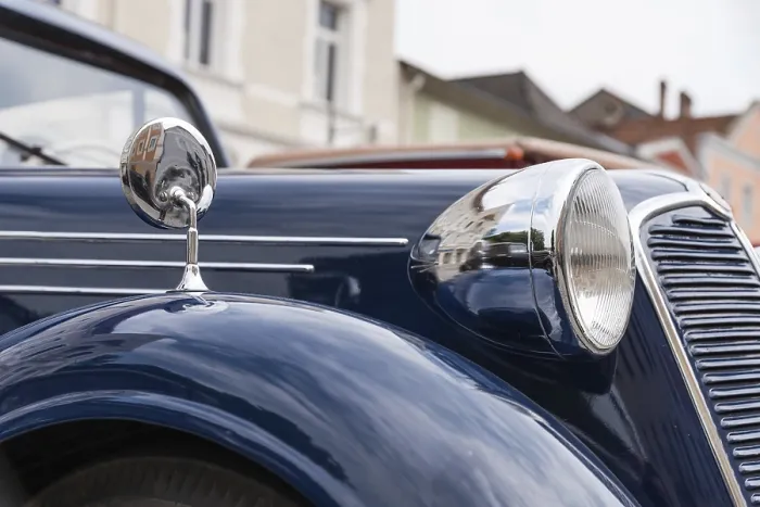 Framed Print : Close-up of a classic and luxury car - limousine Framed Print : Close-up of a classic and luxury car - limousine