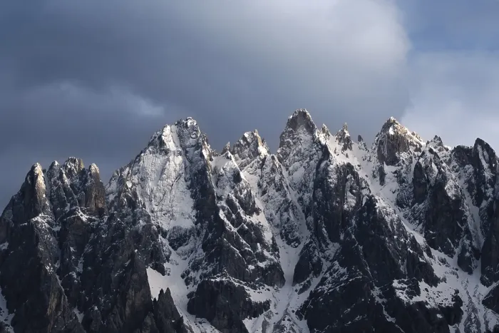 Framed Print : Close-up of mountain peaks of the Haunold Group in the evening light