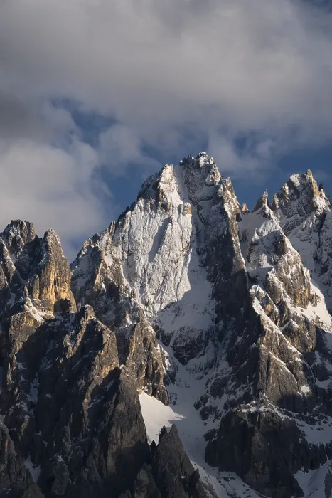 Framed Print : Close-up of mountain peaks of the Sesto Dolomites