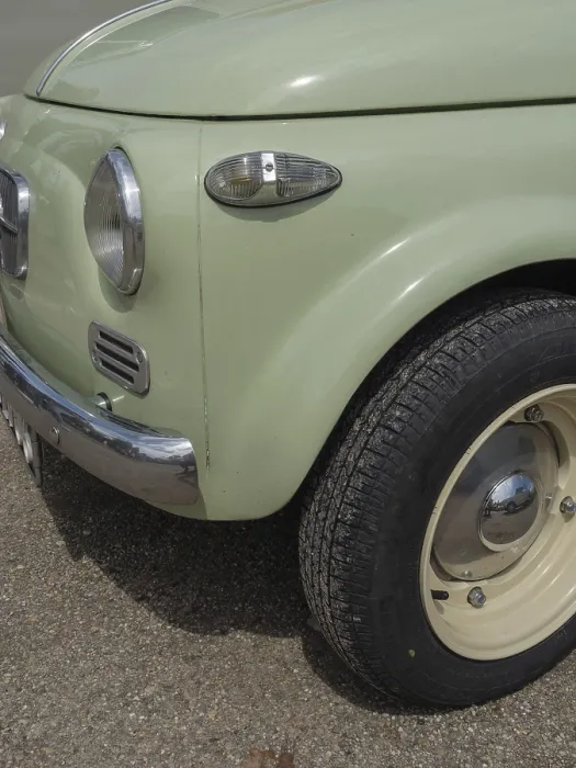 Framed Print : Close-up of an olive green vintage car