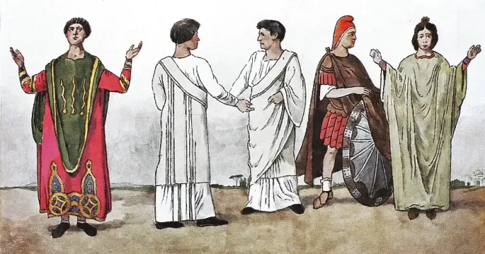 Framed Print : Clothing, fashion in early Christian times
