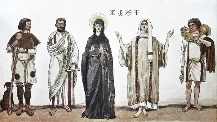 Framed Print : Clothing, fashion in early Christian times