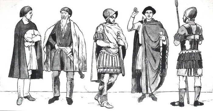 Framed Print : Clothing, Fashion in Europe, Middle Ages 3rd -10th century
