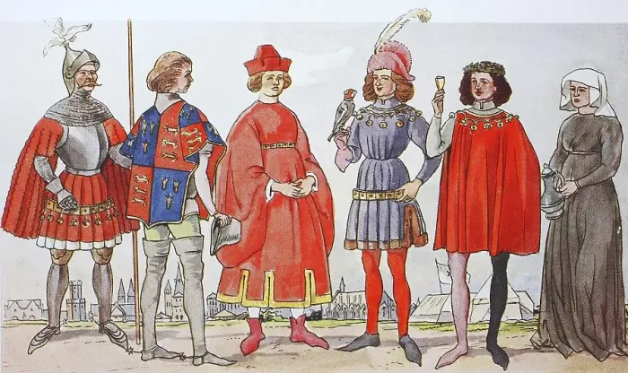 Framed Print : Clothing, fashion in Germany under Burgundian influence in the 15th century Framed Print : Clothing, fashion in Germany under Burgundian influence in the 15th century