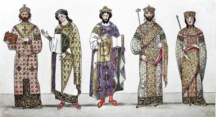Framed Print : Clothing, fashion at the imperial court in Byzantium Framed Print : Clothing, fashion at the imperial court in Byzantium
