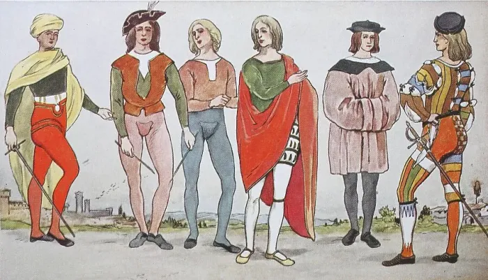 Framed Print : Clothing, fashion in Italy at the time of the High Renaissance around 1500