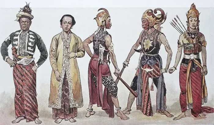 Framed Print : Clothing, fashion in Java, Javanese costumes Framed Print : Clothing, fashion in Java, Javanese costumes
