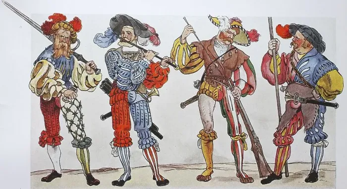 Framed Print : Clothing, fashion of the Landsknechts in Germany around 1500-1540 Framed Print : Clothing, fashion of the Landsknechts in Germany around 1500-1540