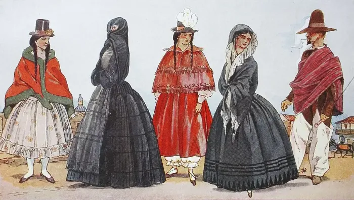 Framed Print : Clothing, fashion in South America Framed Print : Clothing, fashion in South America