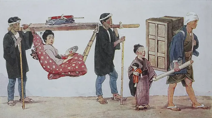 Framed Print : Clothing, historical fashion in Japan Framed Print : Clothing, historical fashion in Japan