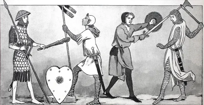 Framed Print : Clothing, in the Middle Ages, in the 9th to 14th century