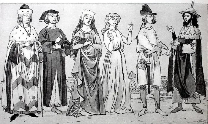 Framed Print : Clothing, at the time of the minstrels Framed Print : Clothing, at the time of the minstrels