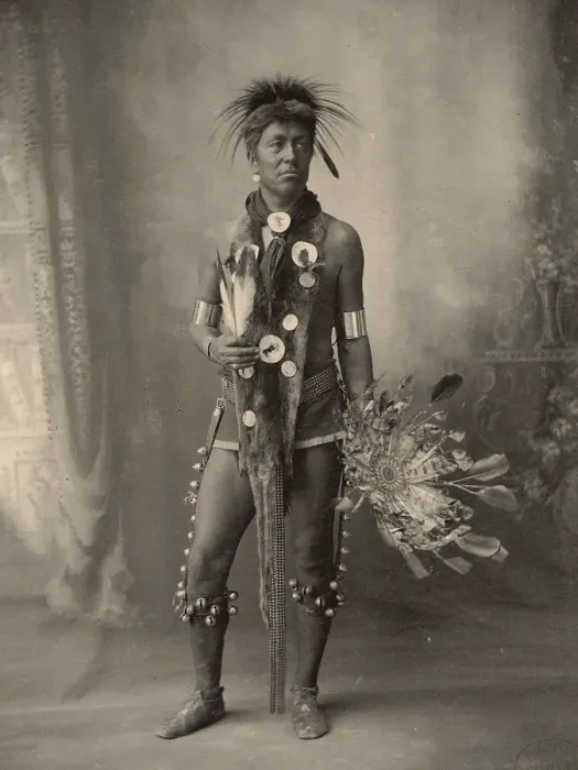 Framed Print : Cloud Man, Assinaboines, a people of the Indians of North America, after a picture by F.A.Rinehart, 1899, Historic, digitally restored reproduction of an original of the time