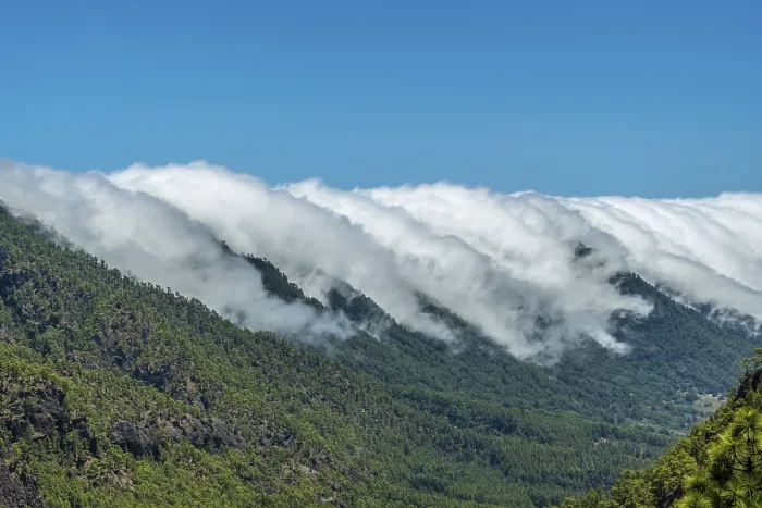 Framed Print : Clouds cross the mountains from side to side on the island of La Palma Framed Print : Clouds cross the mountains from side to side on the island of La Palma