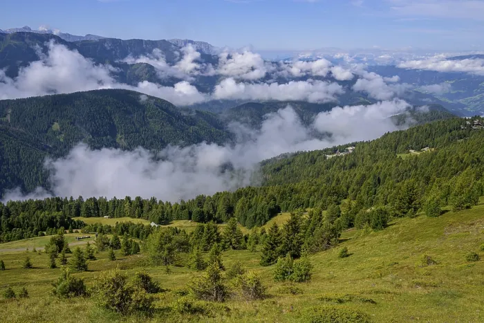 Framed Print : Clouds in the mountains on the Plose in South Tyrol