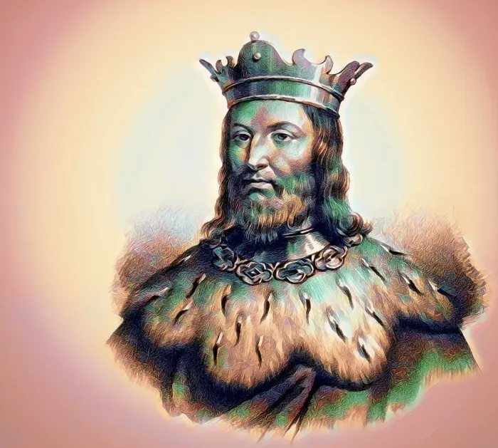 Framed Print : Clovis, Chlodovechus, Chlodwig I. Chlodowech, 466-511, King of the Franks of the Merovingian dynasty, digitally edited