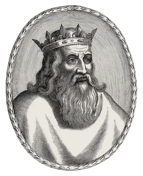 Framed Print : Clovis, Chlodovechus, Chlodwig I. Chlodowech, 466-511, King of the Franks of the Merovingian dynasty, digitally edited