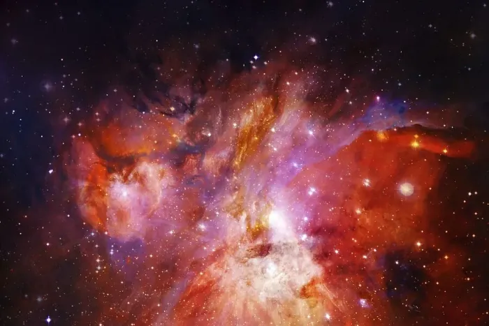 Framed Print : Cluster of stars in deep space