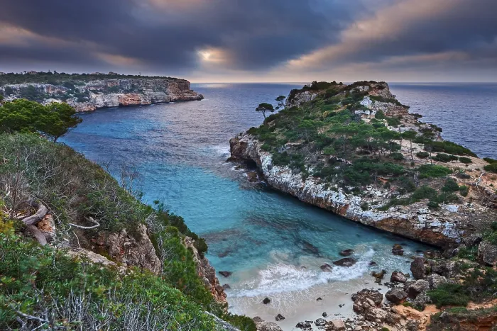 Framed Print : Coast at dawn, Calo des Moro, Santanyi
