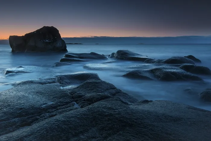 Framed Print : Coast, evening mood, Uttakleiv