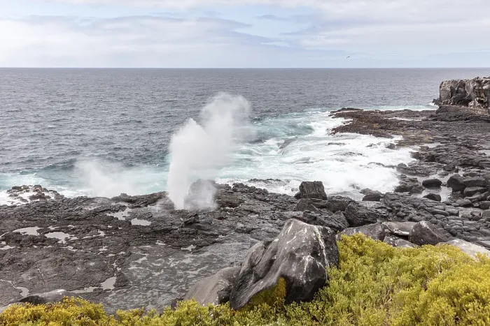 Framed Print : Coast, Sea spray, Galapagos, Ecuador