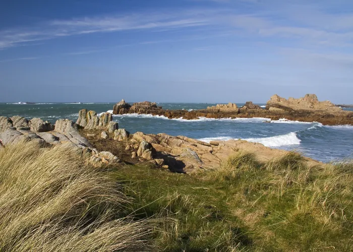 Framed Print : Coastal scene on guernsey, the Channel Islands