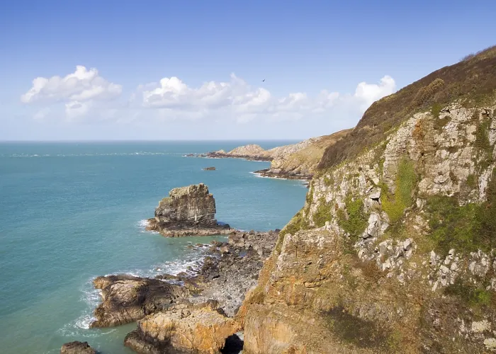 Framed Print : Coastal scene on Sark looking out over the English Channel
