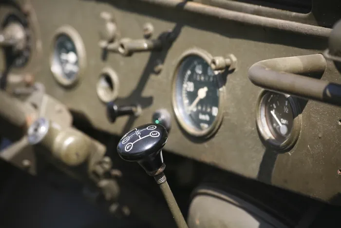 Framed Print : Cockpit of an Ameircan jeep from the Second World War