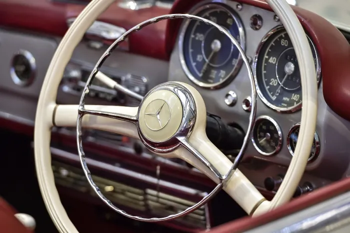Framed Print : Detail cockpit Mercedes 190 SL Framed Print : Detail cockpit Mercedes 190 SL