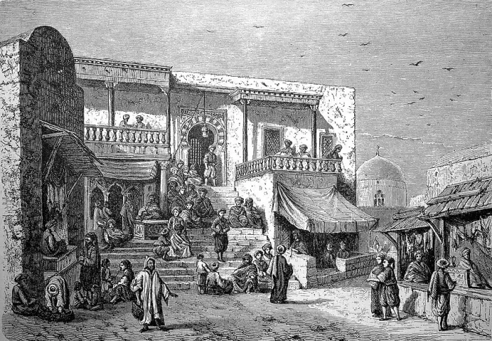 Framed Print : Coffee house in Arabia in 1870