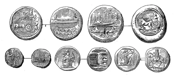 Framed Print : Coins from ancient Persia, coinage Framed Print : Coins from ancient Persia, coinage